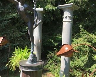Spectacular Statue of Mercury on a Pedestal, Fiberglass $2240.00