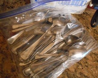 Large group of silverware