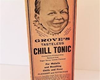 Lot #12  Grove's Chill Tonic - early 19th century patent medicine complete in box.  
