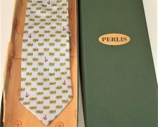 Lot #30  Nola Couture Tie in original Perlis box - oyster po-boy motif