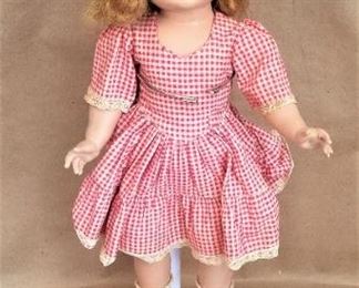 Lot #49  Vintage Composition doll - original clothes - 1940's