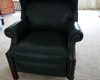 Bradington Young leather wing back recliner