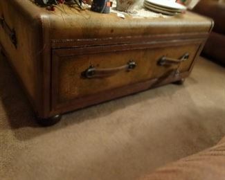Trunk style coffee table
