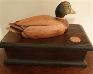 Ducks Unlimited box signed by Tom Taber
