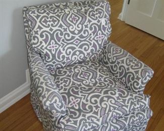 Newly upholstered chair (one of a pair)