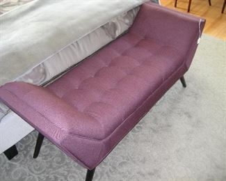 Mod-style upholstered bench