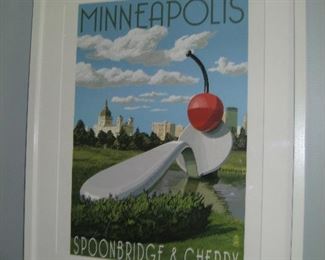Framed Minneapolis Spoonbridge & Cherry print