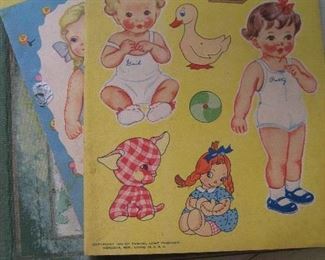 Vintage children's paper dolls