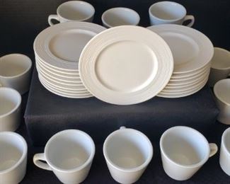 https://ctbids.com/#!/description/share/422429 Oneida Bright White: 12 cups and "Luzerne" Handcrafted: 18 plates.