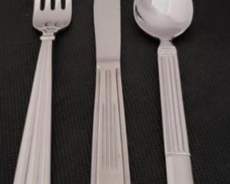 https://ctbids.com/#!/description/share/422483 3 piece place settings. Service for 6 by Oneida. Athena spoons and possibly Tennyson forks. New in plastic sleeves.