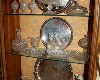 Silverplate and crystal