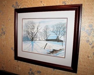 Jim Gray "Winter Light" signed limited edition framed print - 700/1500 (no glass)