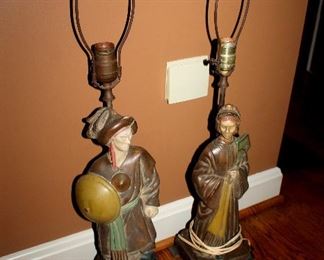 Pair of vintage figural lamps