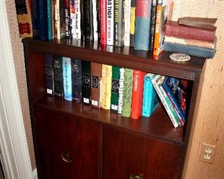 Small bookcase, books