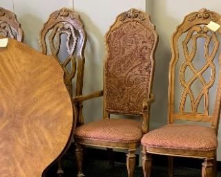 Unique Furniture Maker Dining room set with protective mats included