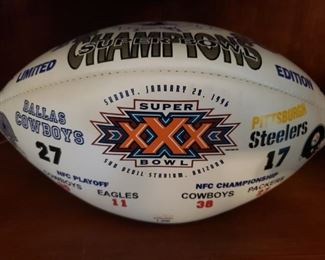 Lot 33 Super Bowl XXX Football Cowboys-Steelers $25