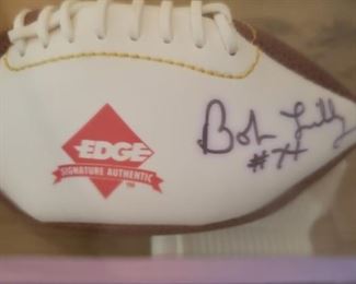 Lot 36 Autographed Bob Lilly Mini Football $30