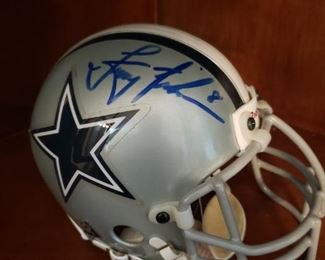 Lot 35 Autographed Troy Aikman Mini Helmet $50