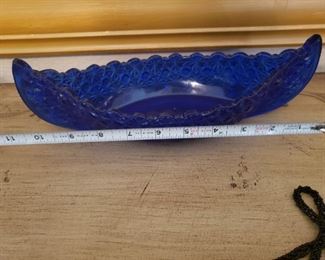 Lot 63 Blue Fento Glass Candy Dish $20