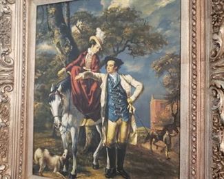 Lot 78 Oil Painting of Old Time Scene $250