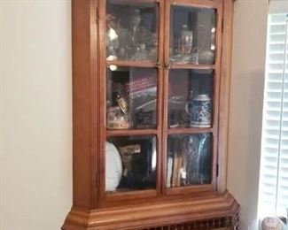 Lot 80 Antique Stick and Ball Hanging Corner Cabinet You Take Down $350