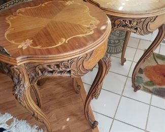 Lot 87 2 French Side Tables- 1 rough 1 nice $75 for both
