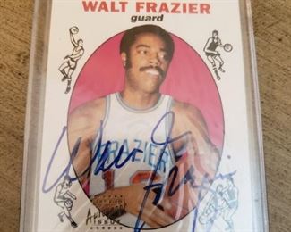 Lot 89 Autographed Walt Frazier Card $30