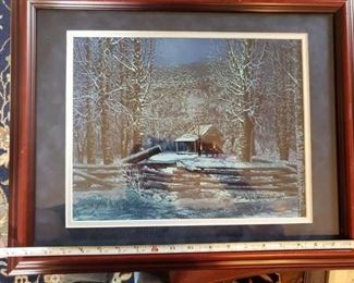 Lot 93 Texas artist B. Herd framed signed and numbered print $40