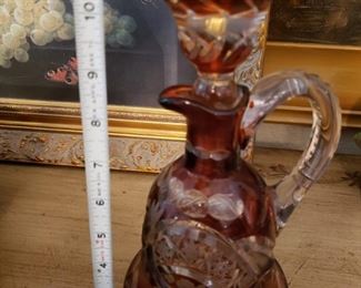 Lot 122 Antique Cut Glass Wine Claret $75