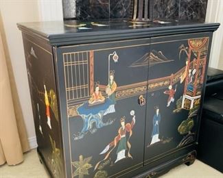 Black Lacquer Console Chest