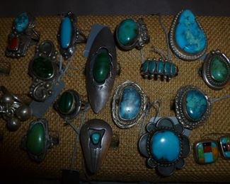Current selection of available turquoise rings