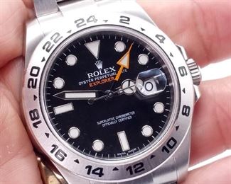 2018 Men's Rolex Explorer II Automatic 42mm Steel Oyster Date #216570 with Box