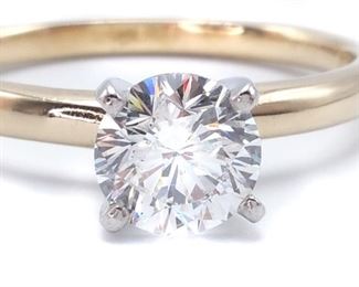 1 Carat Leo Diamond Ring in Platinum and Gold