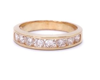 ~1.12 Carat Diamond Estate Band Ring in 14k Yellow Gold - $3199