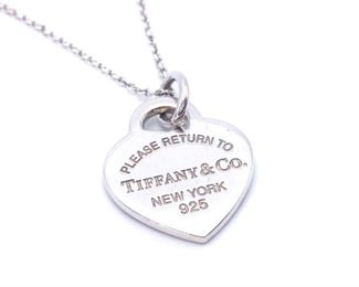 Tiffany & Co "Please Return to Tiffany & Co" Heart Necklace in Sterling Silver