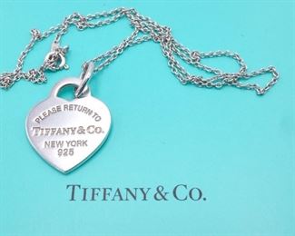 Tiffany & Co "Please Return to Tiffany & Co" Heart Necklace in Sterling Silver