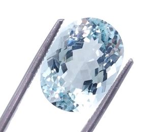 Exceptional 10.44 Aquamarine; Oval Cut - Certified; $12,000