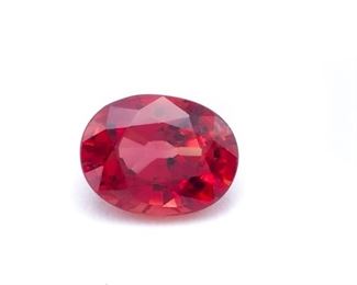 .51 Vivid Red Natural Burmese Ruby; Oval Cut