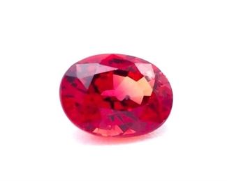 .51 Vivid Red Natural Burmese Ruby; Oval Cut