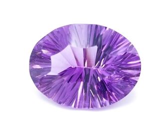 7.32 Carat Amethyst; Sun Burst Cut