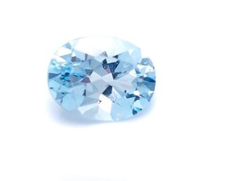 2.15 Carat Sky Blue Topaz; Oval Cut