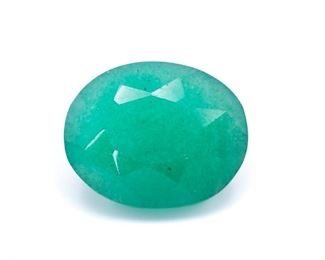 29+ Carat Natural Emerald Gemstone; Oval Cut