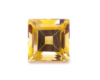 1.04 Carat Citrine; Square Cut