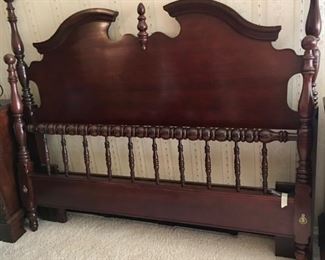 Mahogany Chippendale style bedframe. Queen