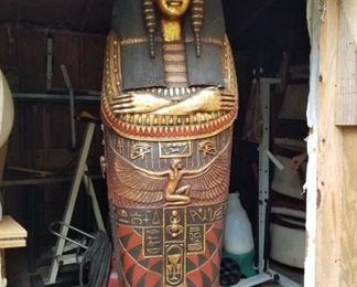 Life Size Ancient Egyptian Queen Ankhesenamum Sarcophagus Cabinet