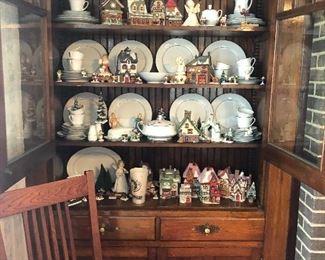 This cabinet is a built in; contents only for sale. Thanks!