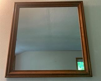 A-2.         $20
Wood frame Mirror-25.5”sq