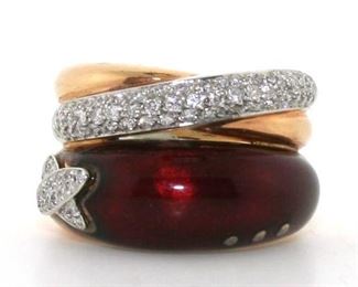 Custom made Ruby and Diamond Ring