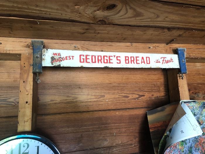 Vintage George’s Bread Door Push Sign