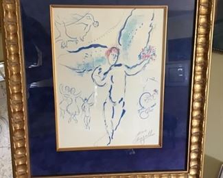 Original Hand Painted Chagall Lithograph with Certificate of Authenticity....  Pencil signed $1.500.00